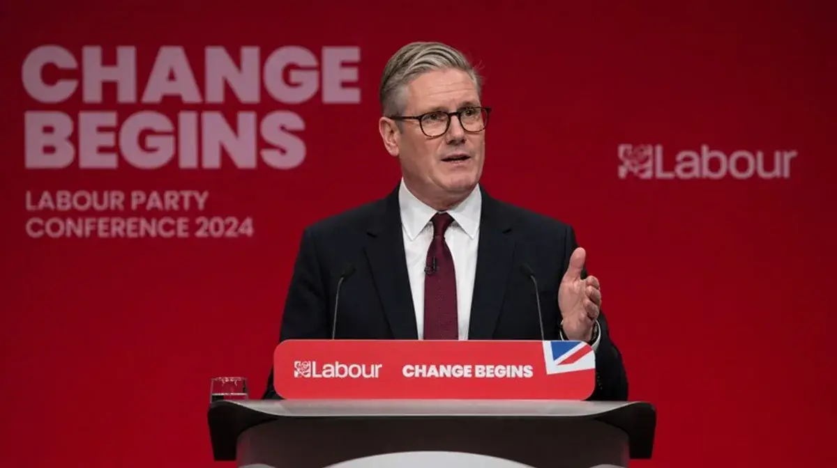 Keir Starmer at a Labour Party conference