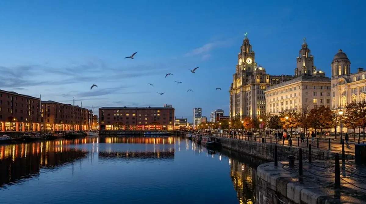 Liverpool Royal Liver Building waterfront - North of England regional polling